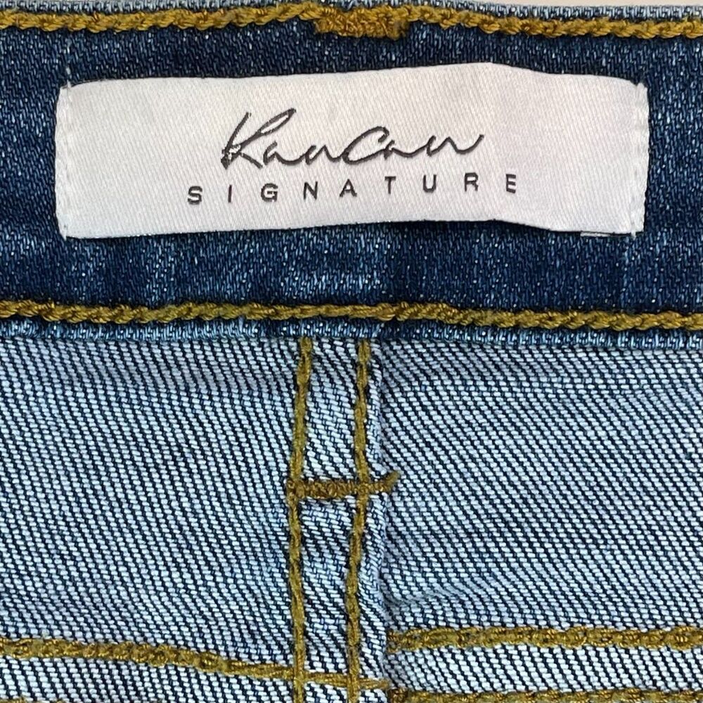 KanCan Signature Mid-Rise Ankle Skinny Jeans Size 32 Destructed Frayed Hem EUC - Picture 11 of 12